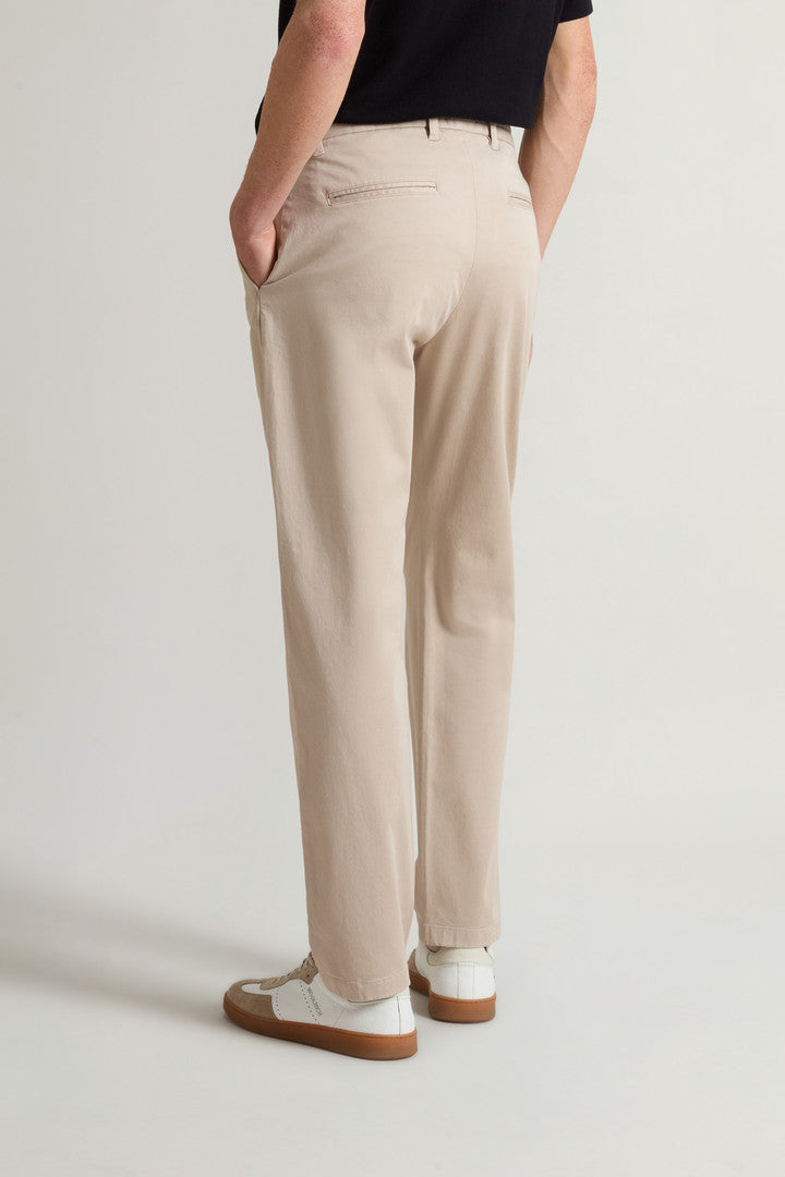 Garment-Dyed Stretch Cotton Twill Chinos (Dove) - Detail View 3