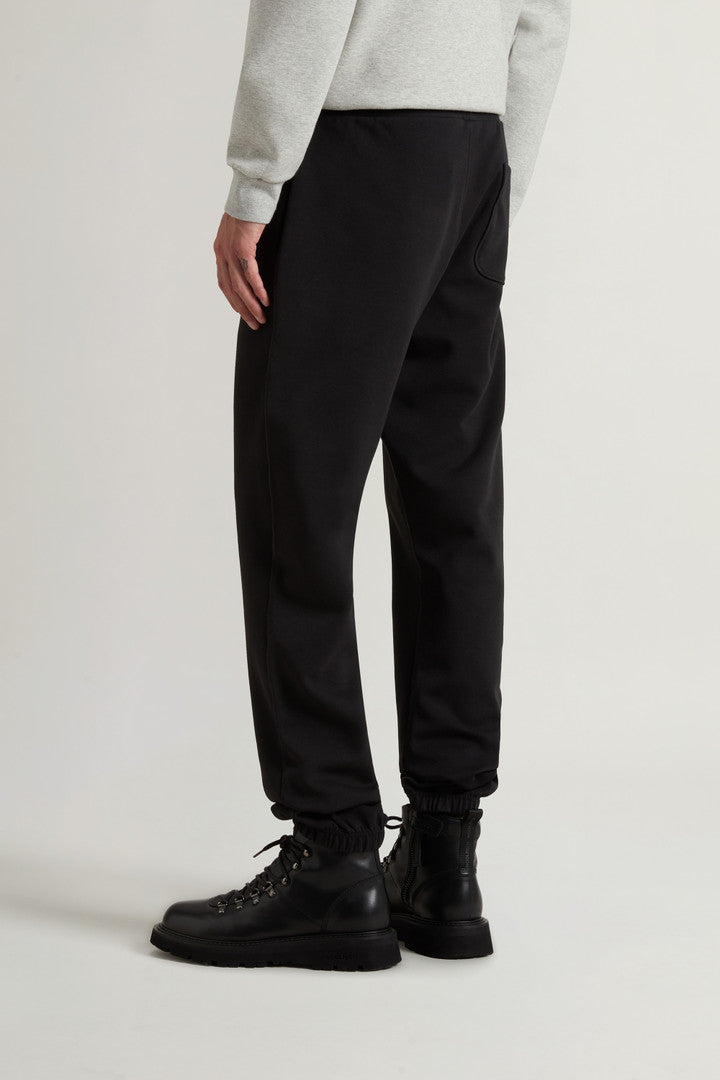 Pants in Cotton-Blend Interlock (Black) - Detail View 1