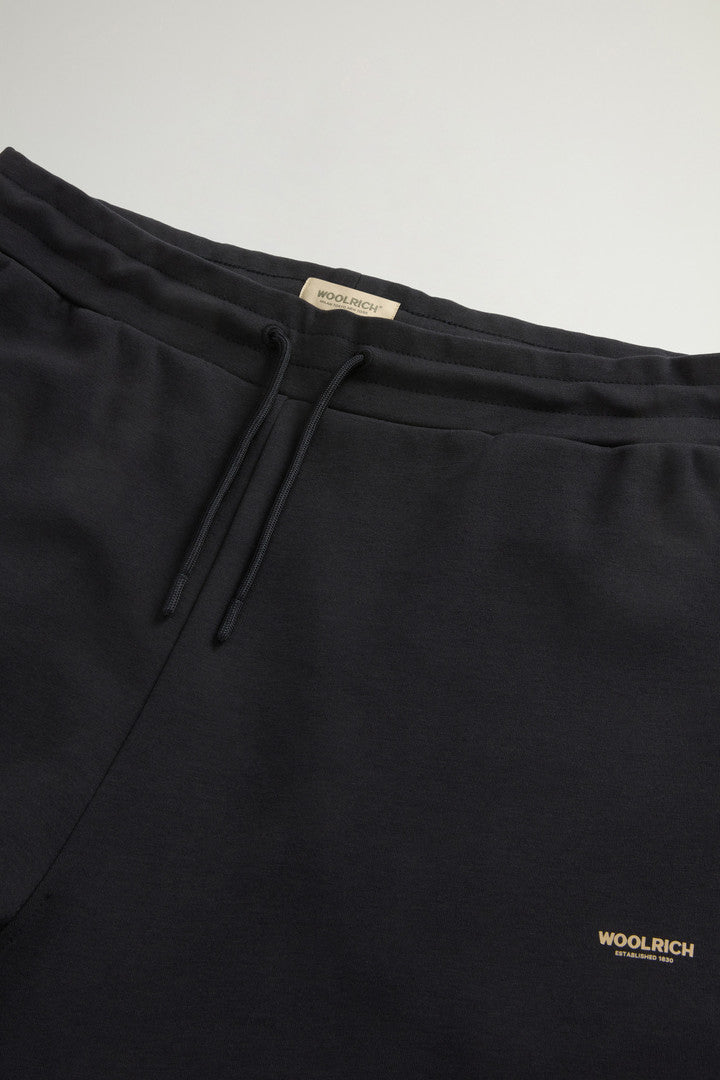 Pants in Cotton-Blend Interlock (Melton Blue) - Detail View 3