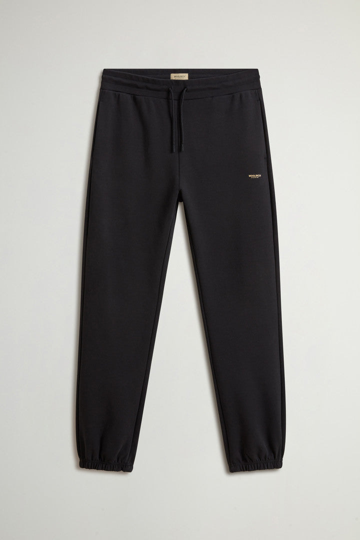 Pants in Cotton-Blend Interlock (Charcoal Melange) - Detail View 2