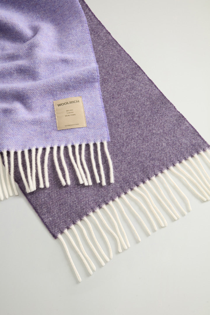 Pure Wool Scarf with Fringing (Nightshade) - Detail View 2