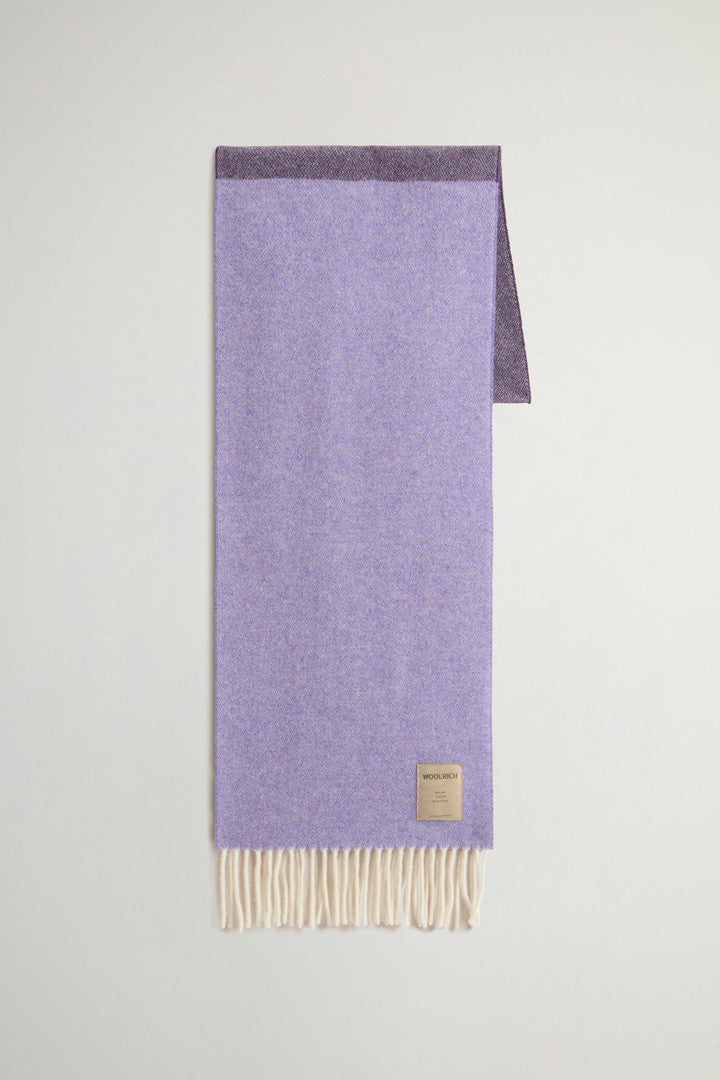 Pure Wool Scarf with Fringing (Nightshade) - Main View