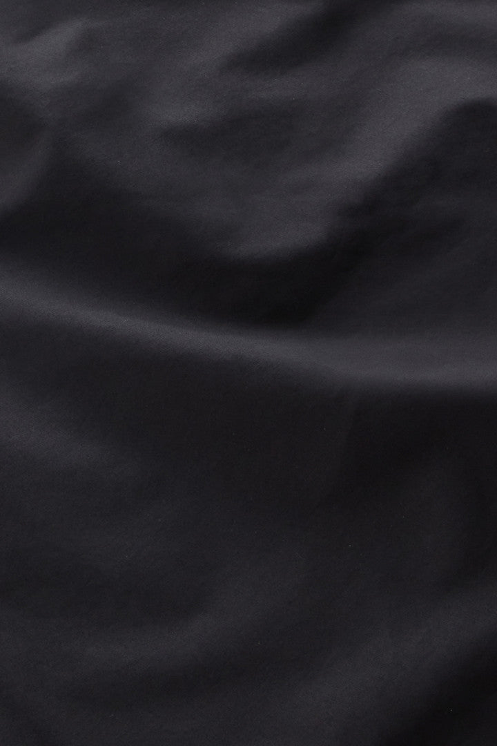 Shirt Dress in Pure Cotton Poplin (Black) - Detail View 3