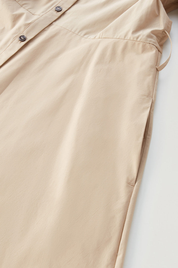 Shirt Dress in Pure Cotton Poplin (Black) - Detail View 4
