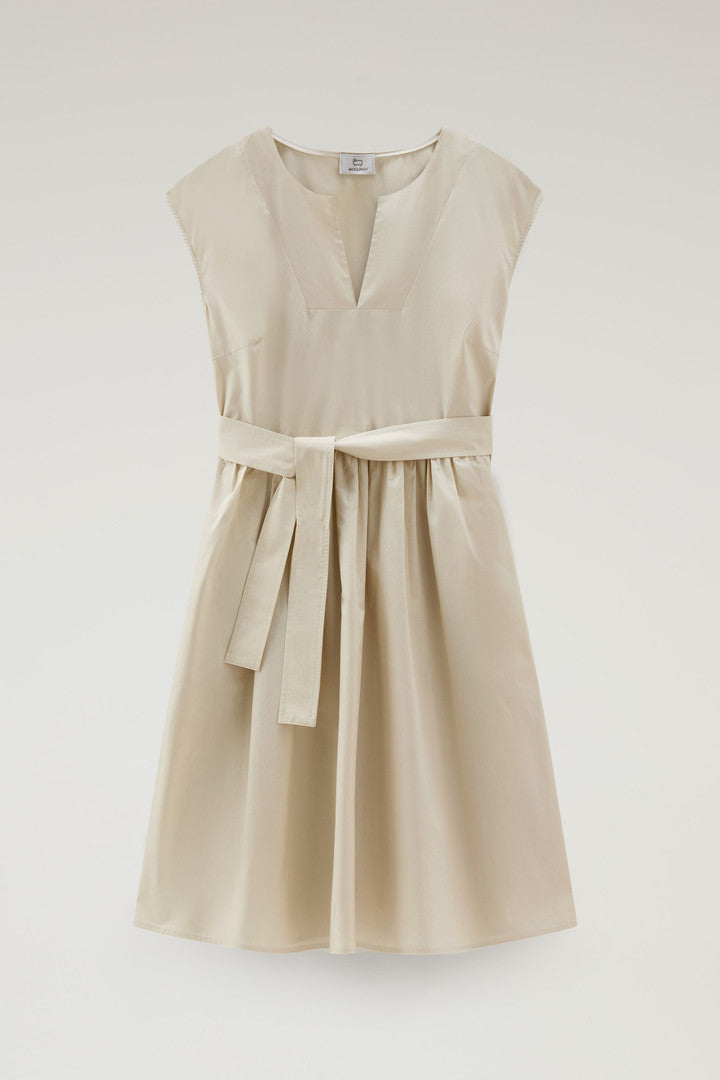 Short Dress in Pure Cotton Poplin (Black) - Detail View 1