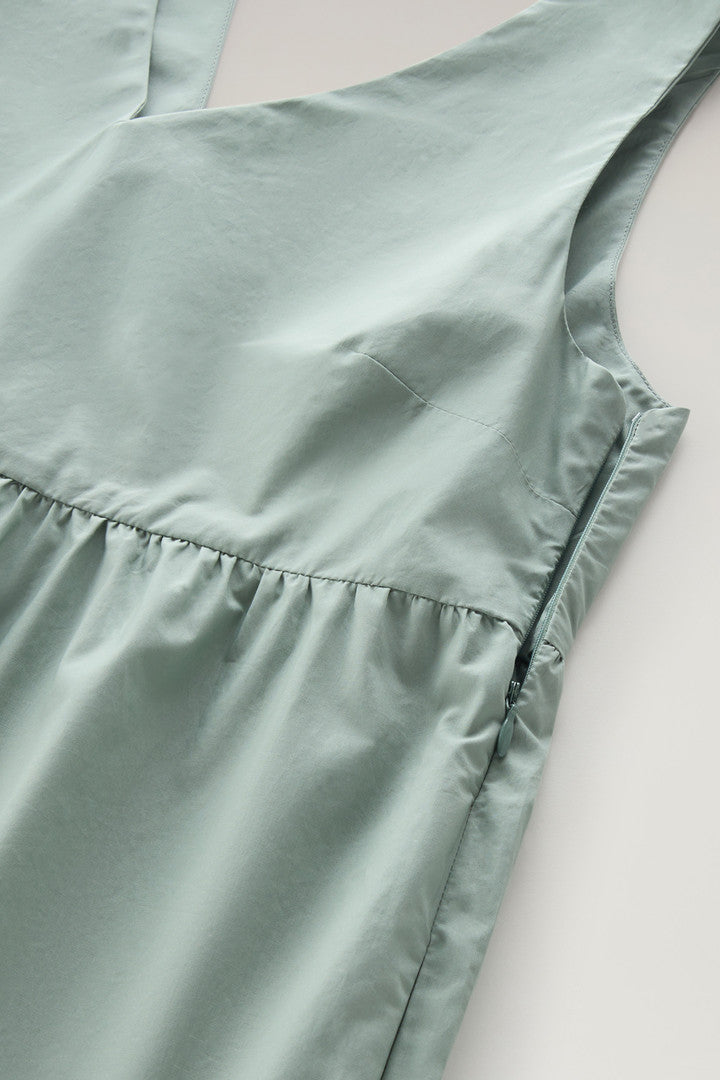 Dress in Pure Cotton Poplin (Sage) - Detail View 2
