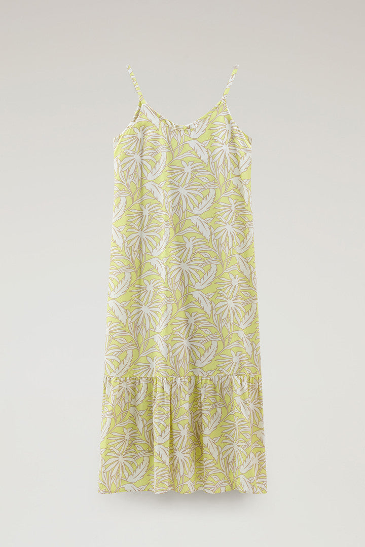 Dress with Tropical Print (Sunny Lemon Flower) - Main View