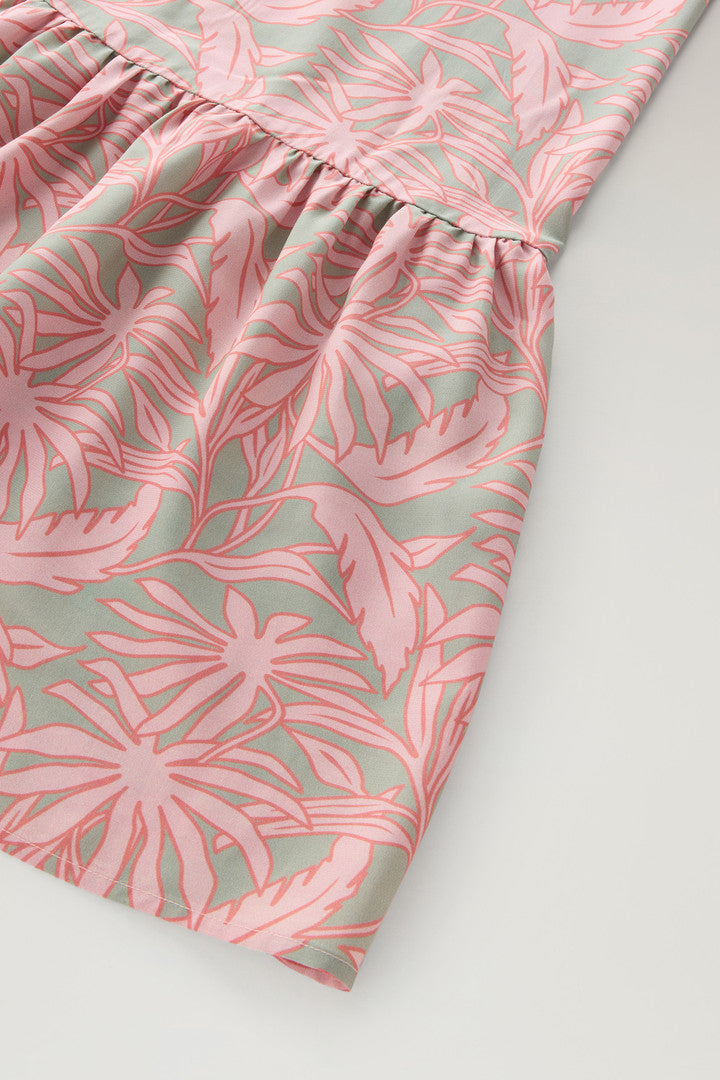 Dress with Tropical Print (Sunny Lemon Flower) - Detail View 3