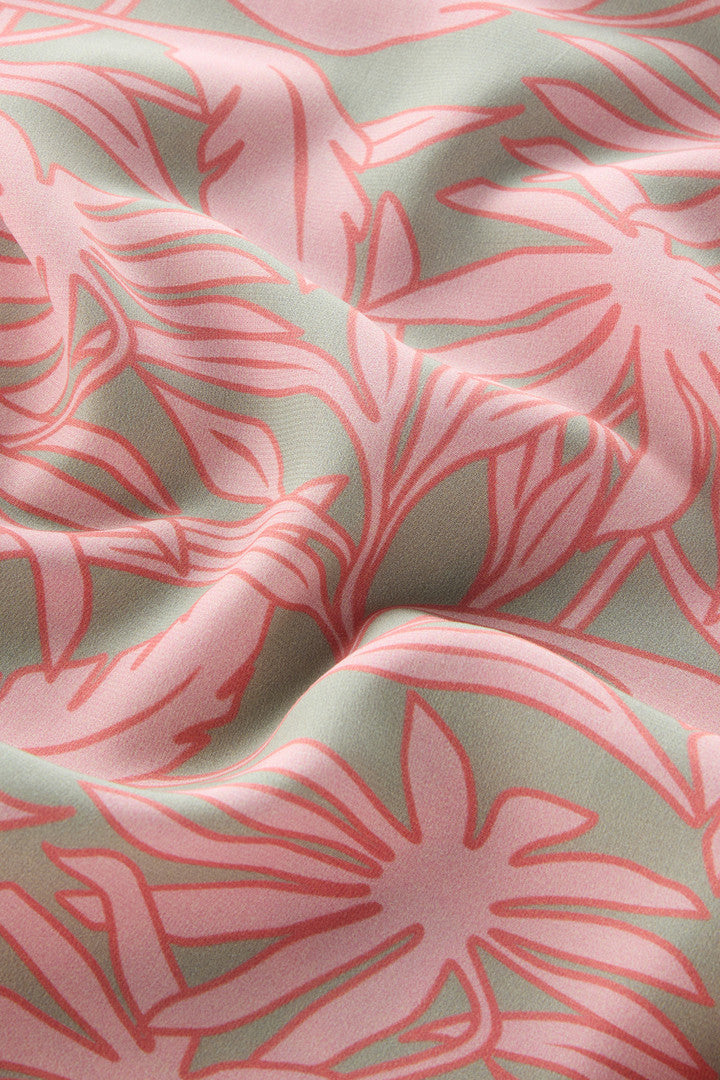Dress with Tropical Print (Coral Sand Flower) - Detail View 3