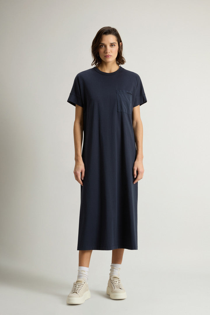 Pure Cotton Dress (Melton Blue) - Detail View 1