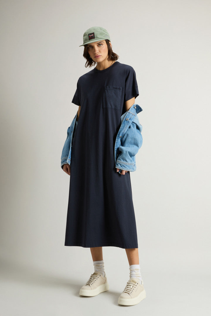 Pure Cotton Dress (Melton Blue) - Detail View 2