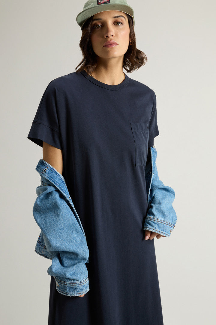 Pure Cotton Dress (Melton Blue) - Detail View 4
