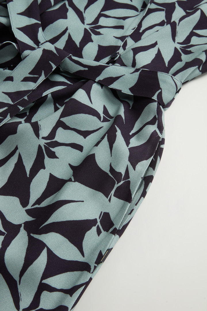 Wrap Dress with Nature Motif (Red Leaf) - Detail View 6