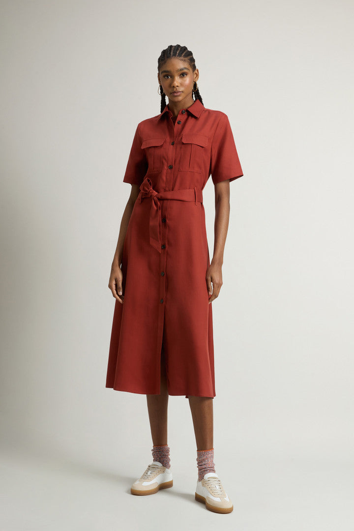 Long Tencel Dress (Melton Blue) - Main View