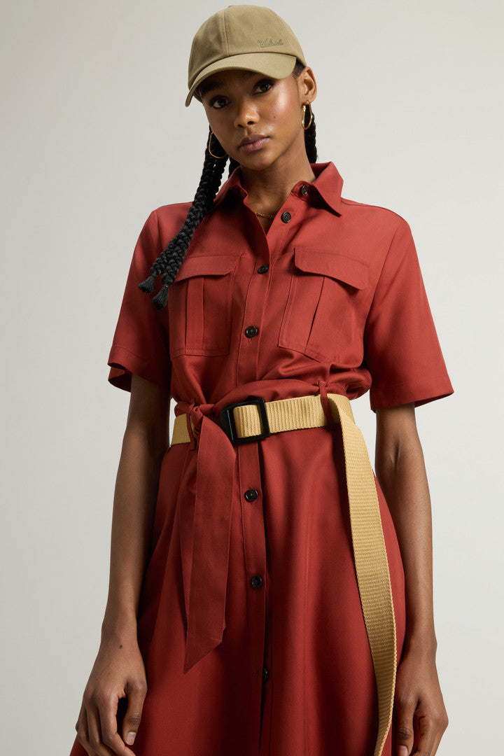 Long Tencel Dress (Light Oak) - Detail View 4