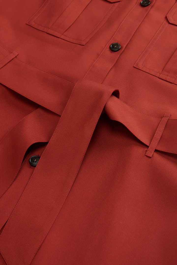 Long Tencel Dress (Melton Blue) - Detail View 6