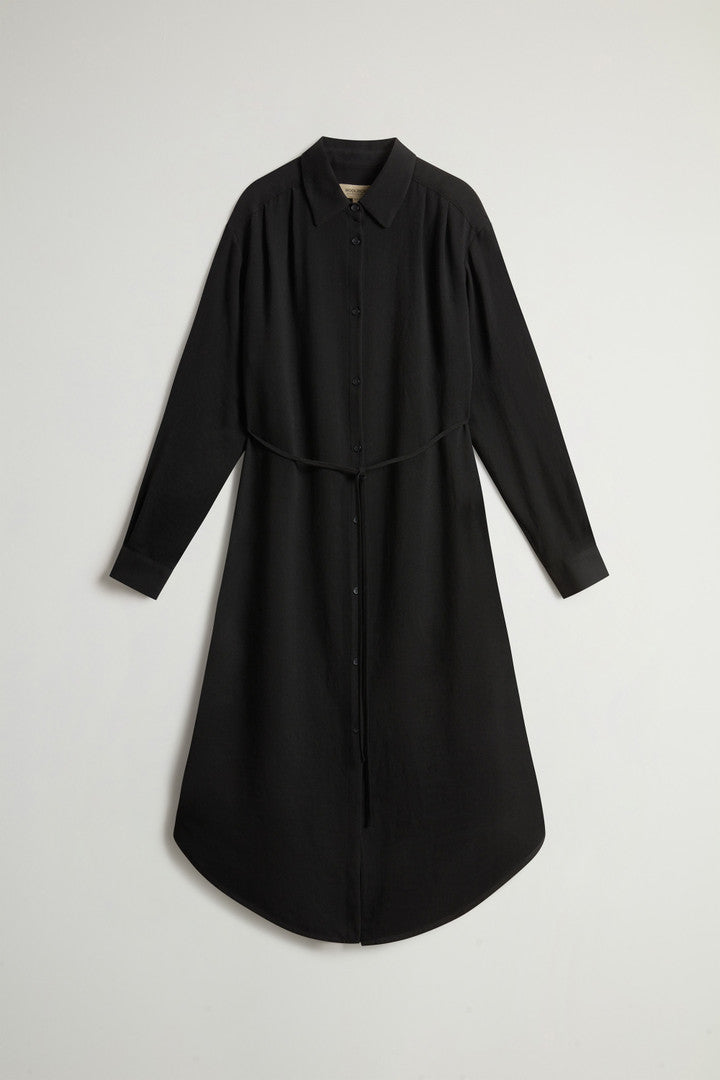 Dress in Italian Brushed Fabric (Elderberry Buffalo) - Detail View 8