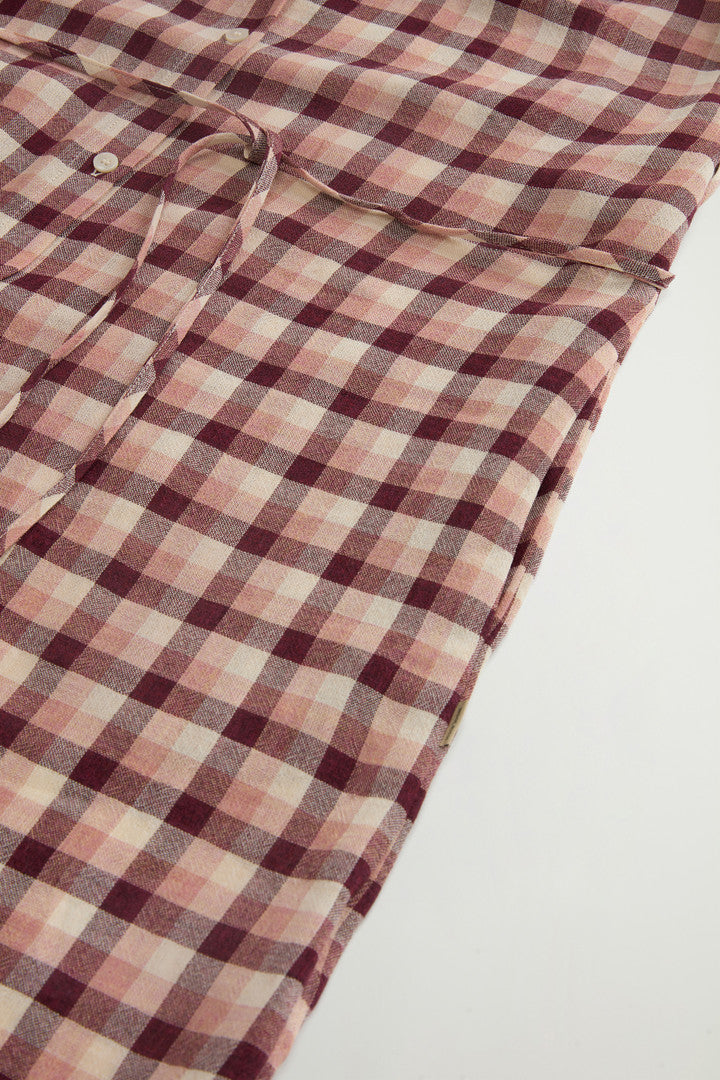 Dress in Italian Brushed Fabric (Elderberry Buffalo) - Detail View 6