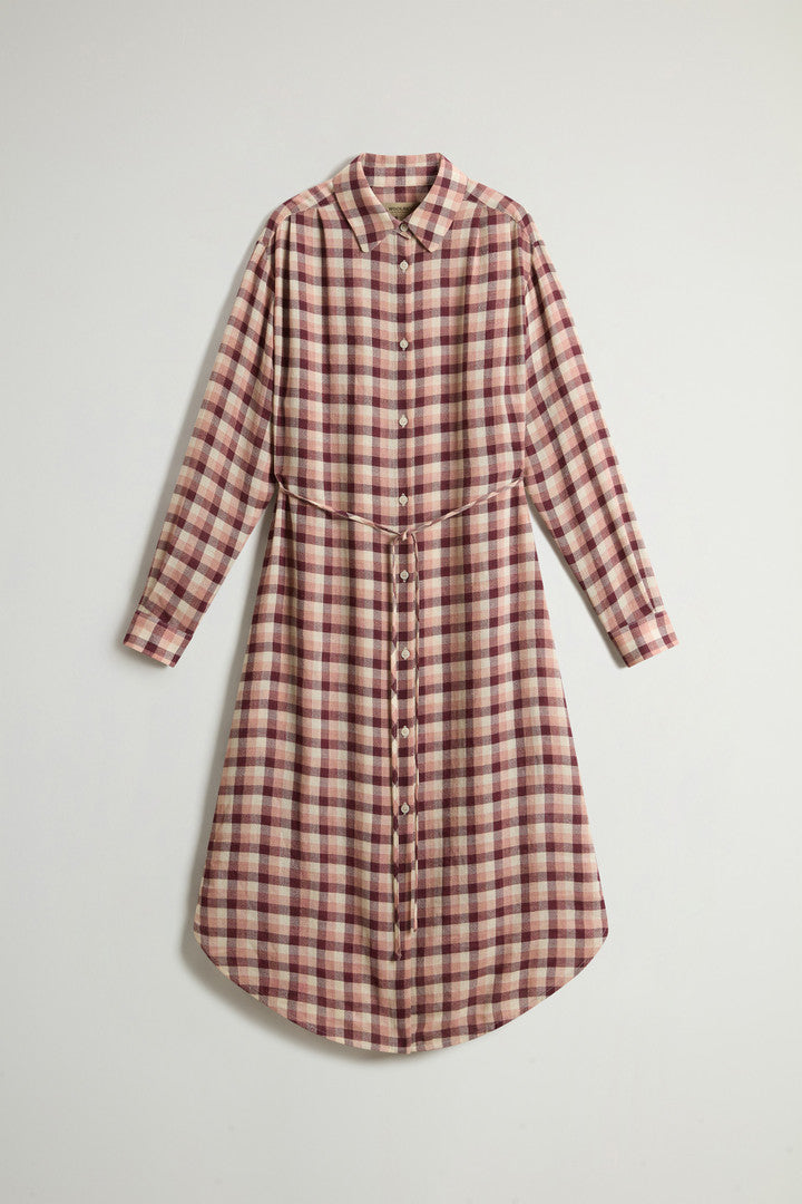 Dress in Italian Brushed Fabric (Elderberry Buffalo) - Main View