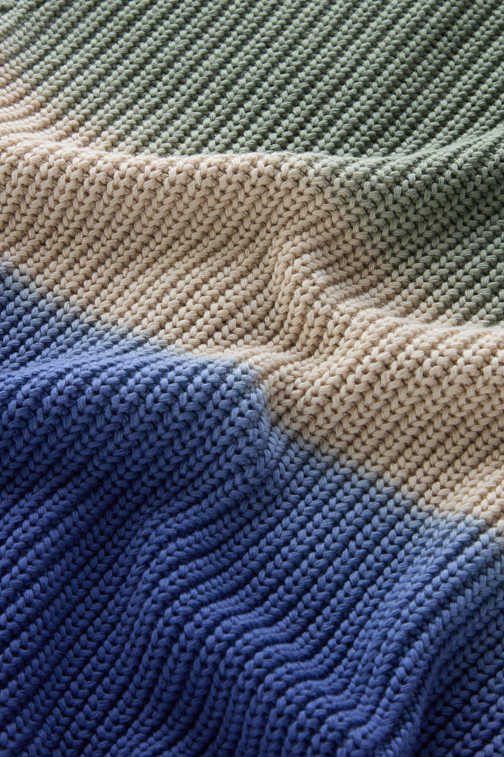 Garment-Dyed Cardigan in Pure Cotton (Sage) - Detail View 3