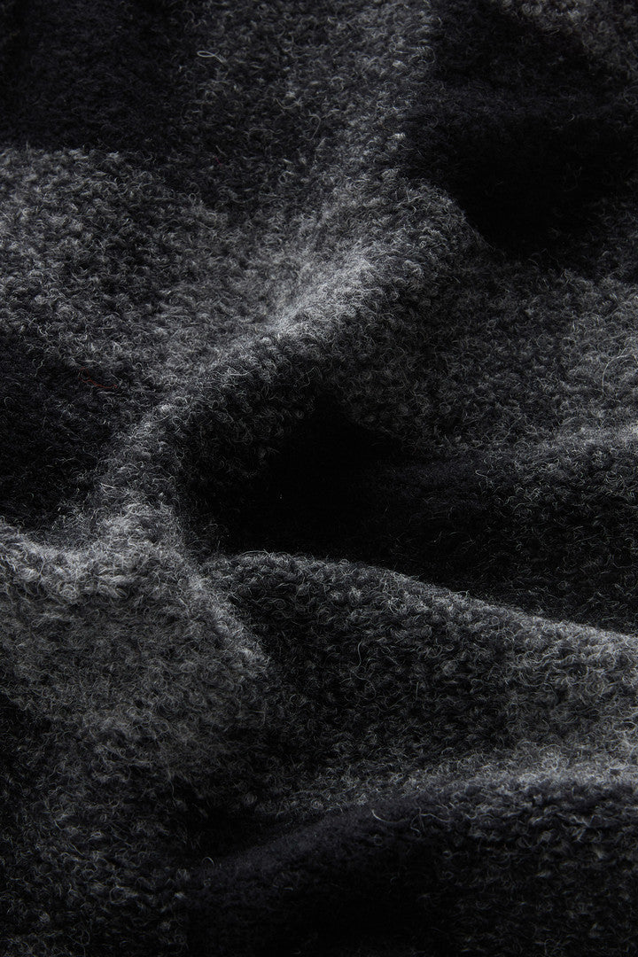 Gentry Overshirt in Wool Blend with Zip (Black Buffalo) - Detail View 4