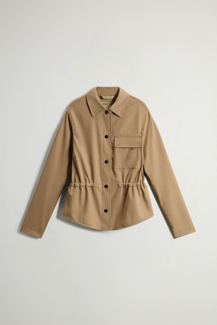 Overshirt in Wool Blend (Cornstalk) - Main View