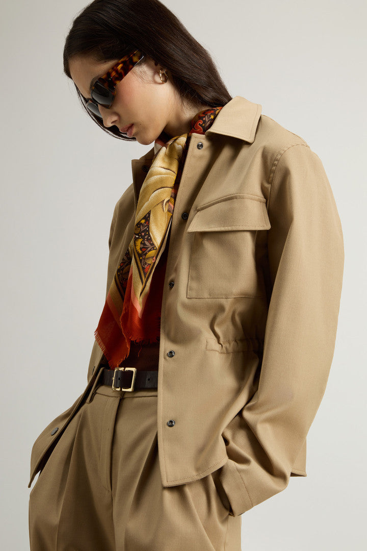 Overshirt in Wool Blend (Cornstalk) - Detail View 4
