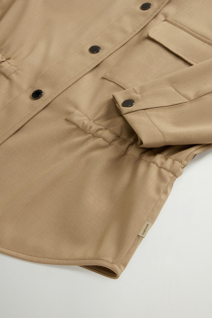 Overshirt in Wool Blend (Cornstalk) - Detail View 6