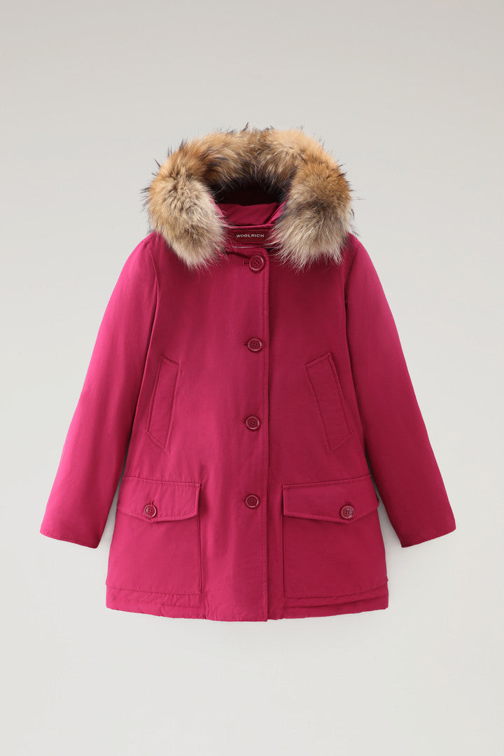 Arctic Parka in Ramar Cloth with Four Pockets and Detachable Fur (Black) - Detail View 17