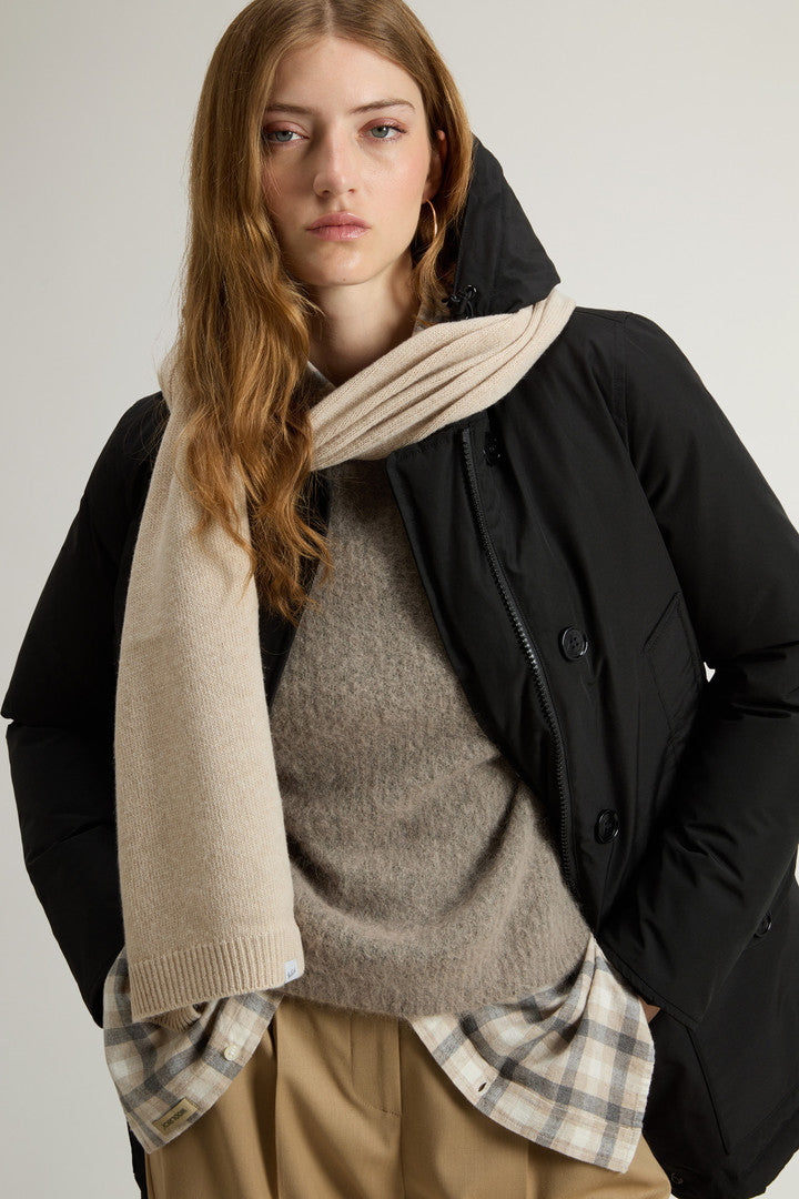 Arctic Parka in Ramar Cloth with Four Pockets and Detachable Fur (Black) - Detail View 4