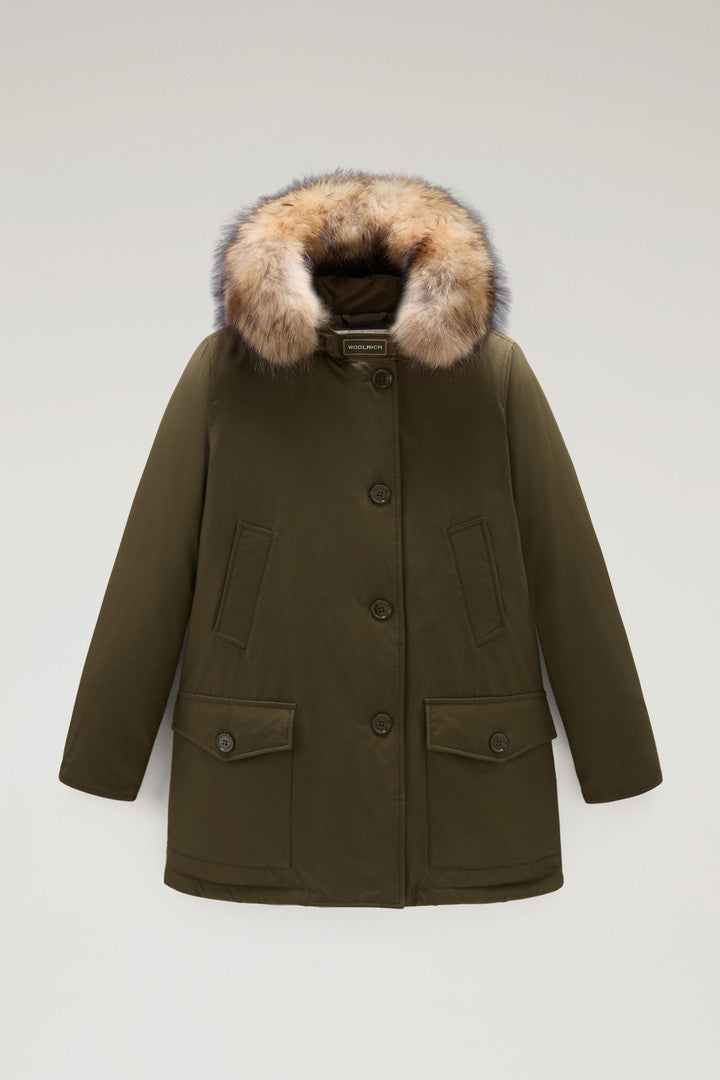 Arctic Parka in Ramar Cloth with Four Pockets and Detachable Fur (Black) - Detail View 18