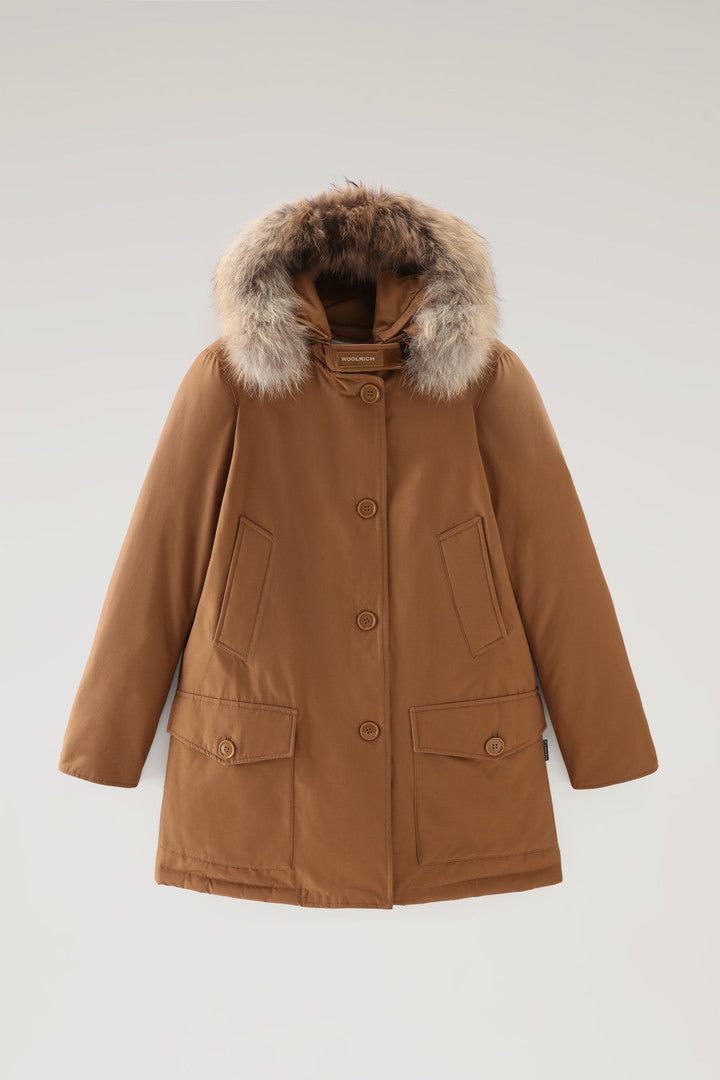 Arctic Parka in Ramar Cloth with Four Pockets and Detachable Fur (Black) - Detail View 16
