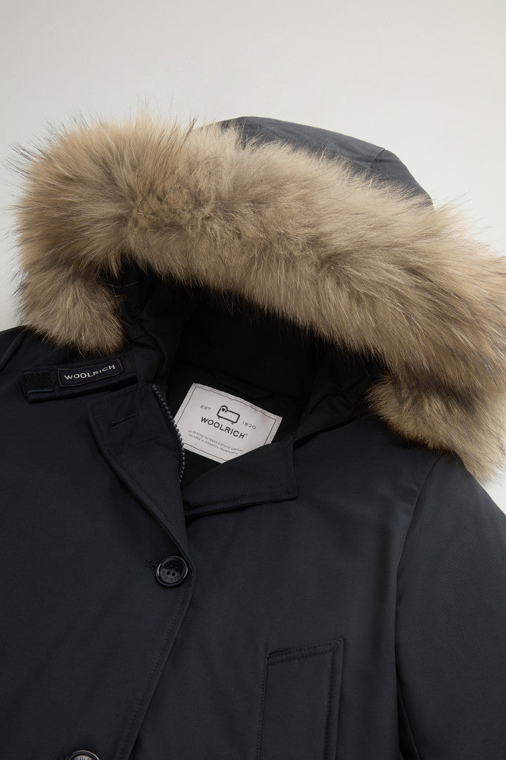 Arctic Parka in Ramar Cloth with Four Pockets and Detachable Fur (Oxford Tan) - Detail View 5