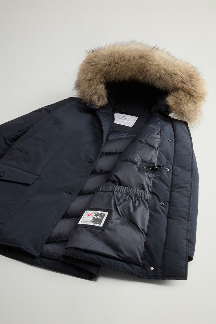 Arctic Parka in Ramar Cloth with Four Pockets and Detachable Fur (Oxford Tan) - Detail View 8