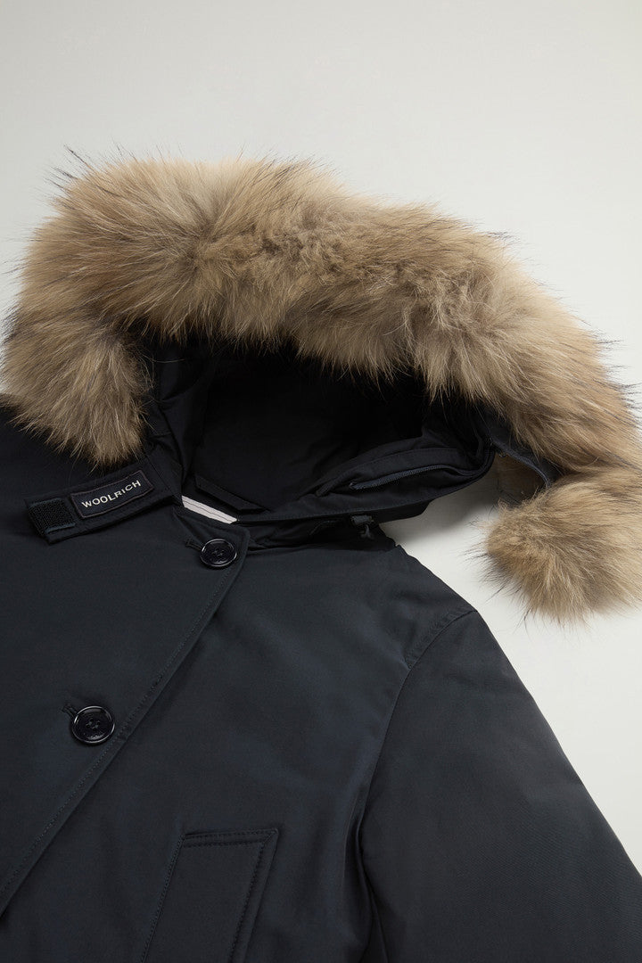 Arctic Parka in Ramar Cloth with Four Pockets and Detachable Fur (Oxford Tan) - Detail View 6
