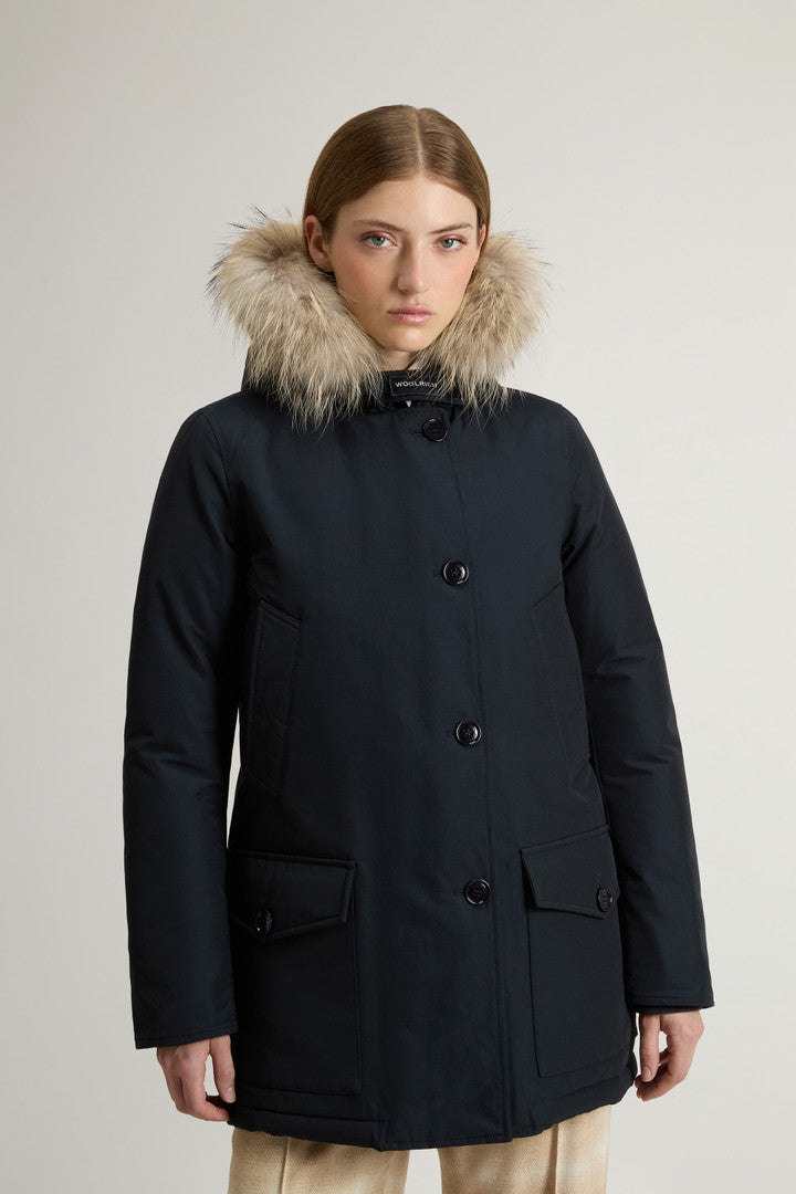 Arctic Parka in Ramar Cloth with Four Pockets and Detachable Fur (Oxford Tan) - Main View