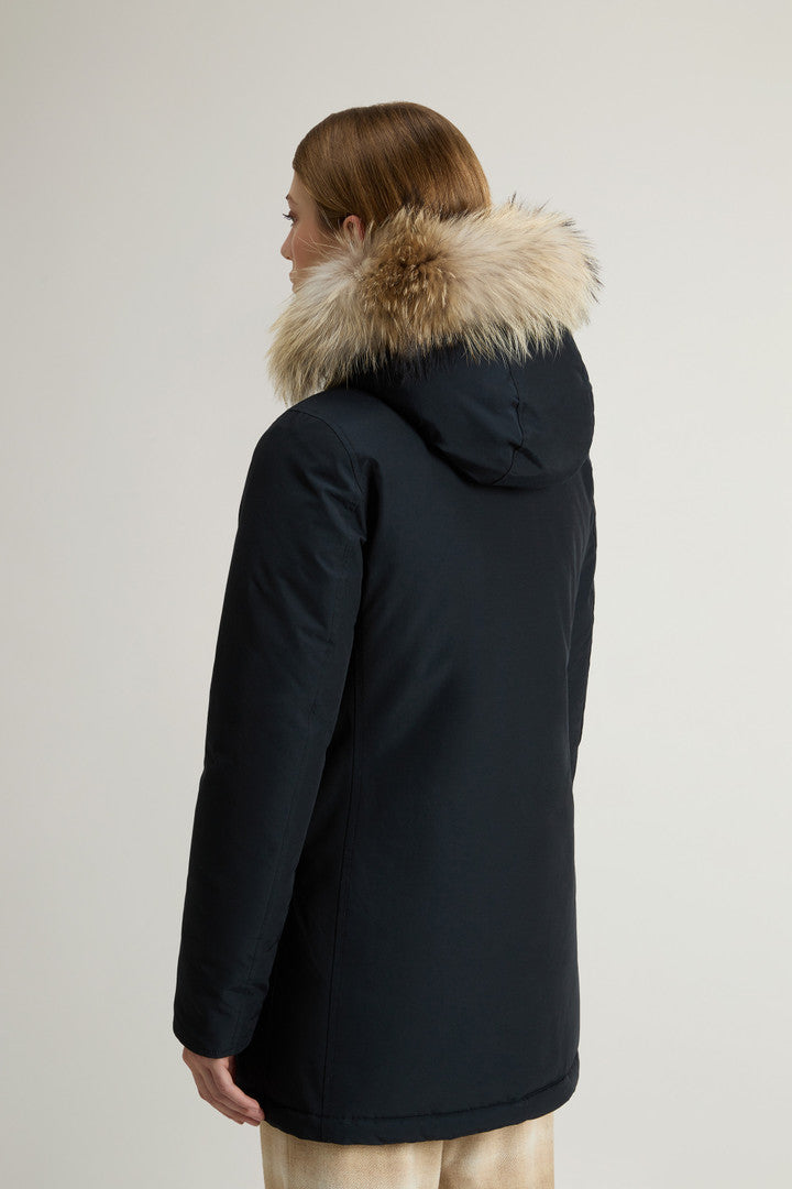 Arctic Parka in Ramar Cloth with Four Pockets and Detachable Fur (Oxford Tan) - Detail View 2
