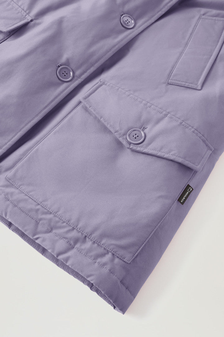 Arctic Parka in Ramar Cloth with Four Pockets and Detachable Fur (Black) - Detail View 15