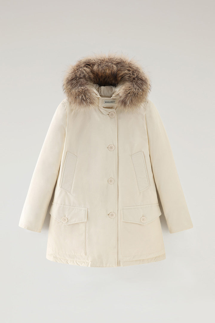 Arctic Parka in Ramar Cloth with Four Pockets and Detachable Fur (Black) - Detail View 14