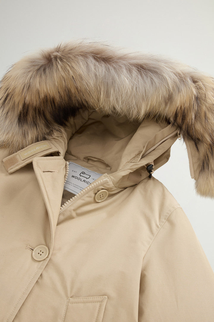 Arctic Parka in Ramar Cloth with Four Pockets and Detachable Fur (Oxford Tan) - Detail View 5