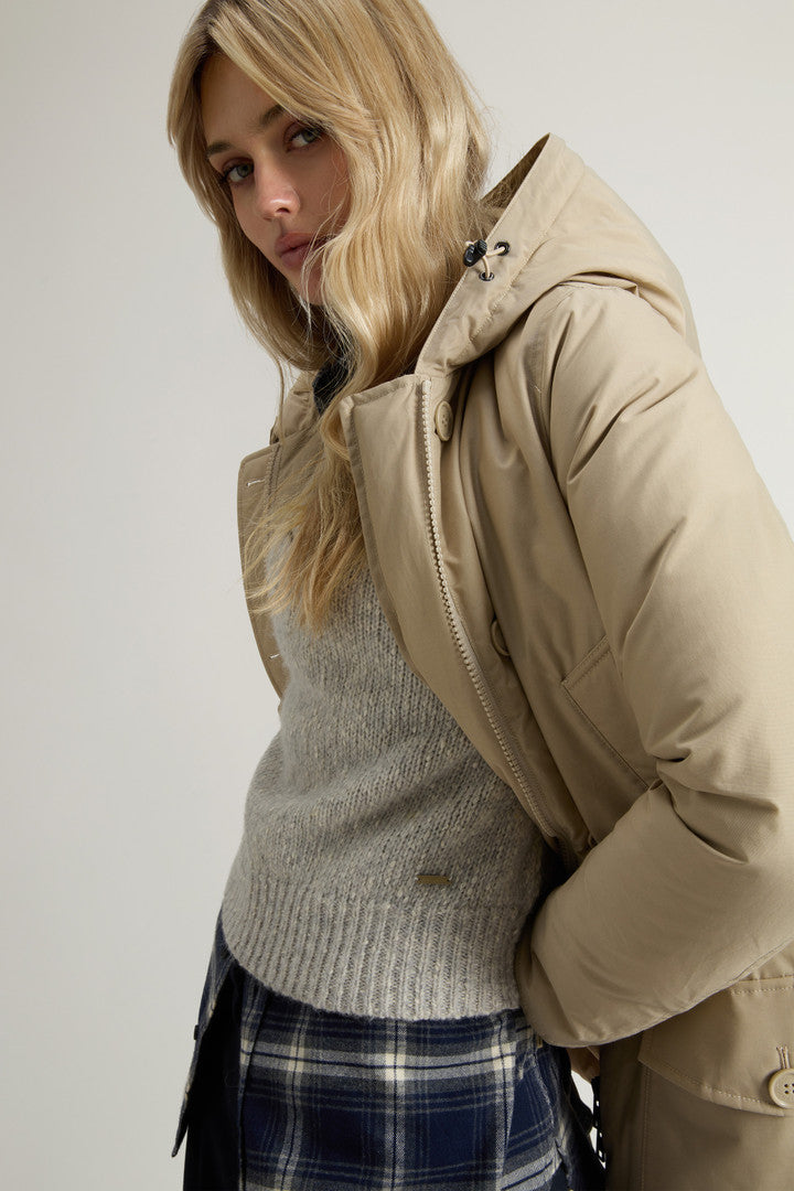 Arctic Parka in Ramar Cloth with Four Pockets and Detachable Fur (Oxford Tan) - Detail View 3