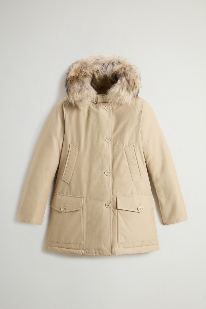 Arctic Parka in Ramar Cloth with Four Pockets and Detachable Fur (Black) - Detail View 10