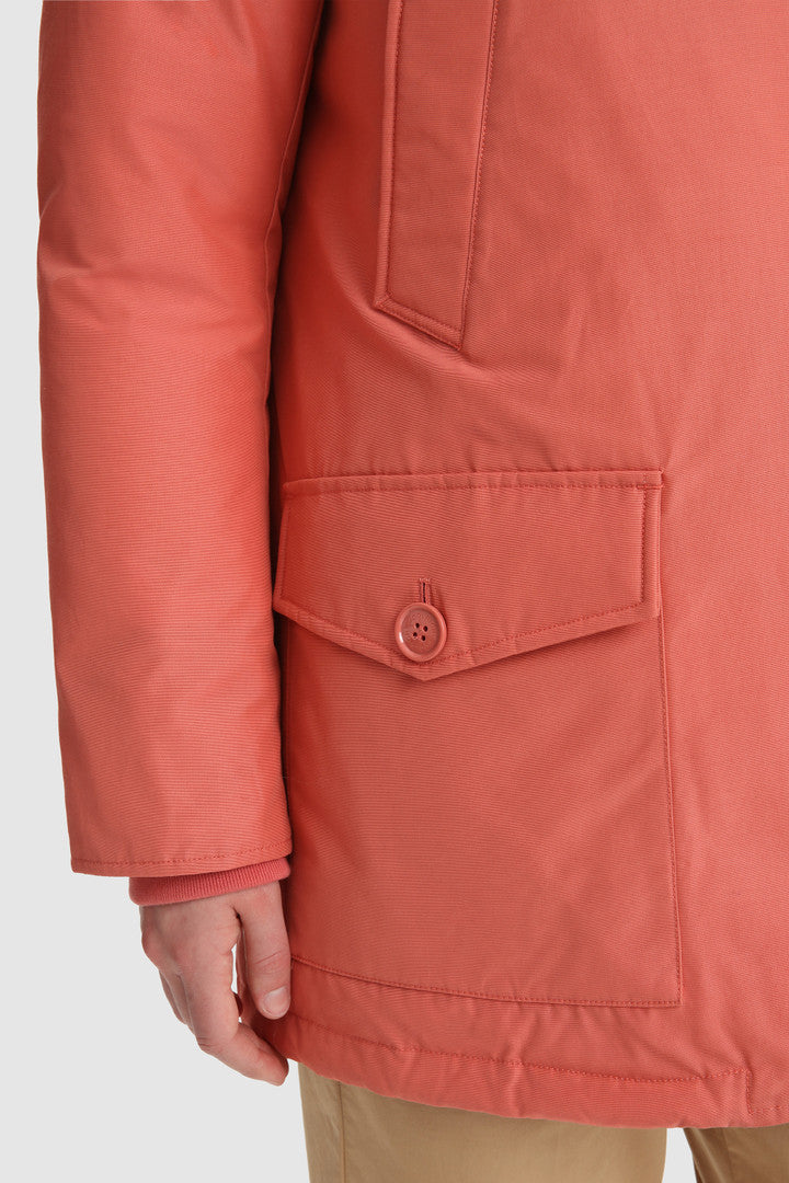 Arctic Parka in Ramar Cloth with Four Pockets and Detachable Fur (Black) - Detail View 11