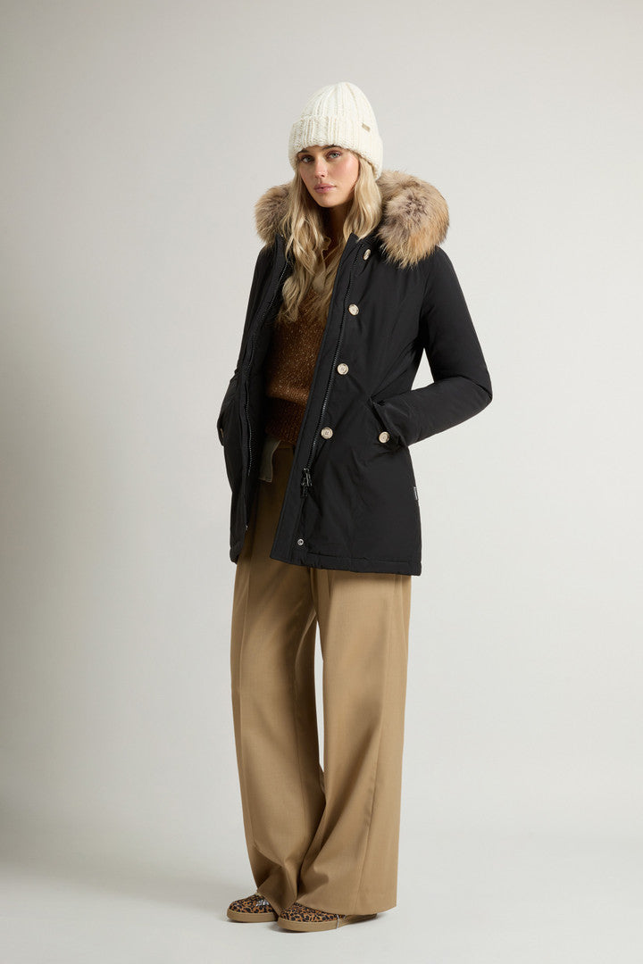 Arctic Parka in Urban Touch with Detachable Fur (Melton Blue) - Detail View 2
