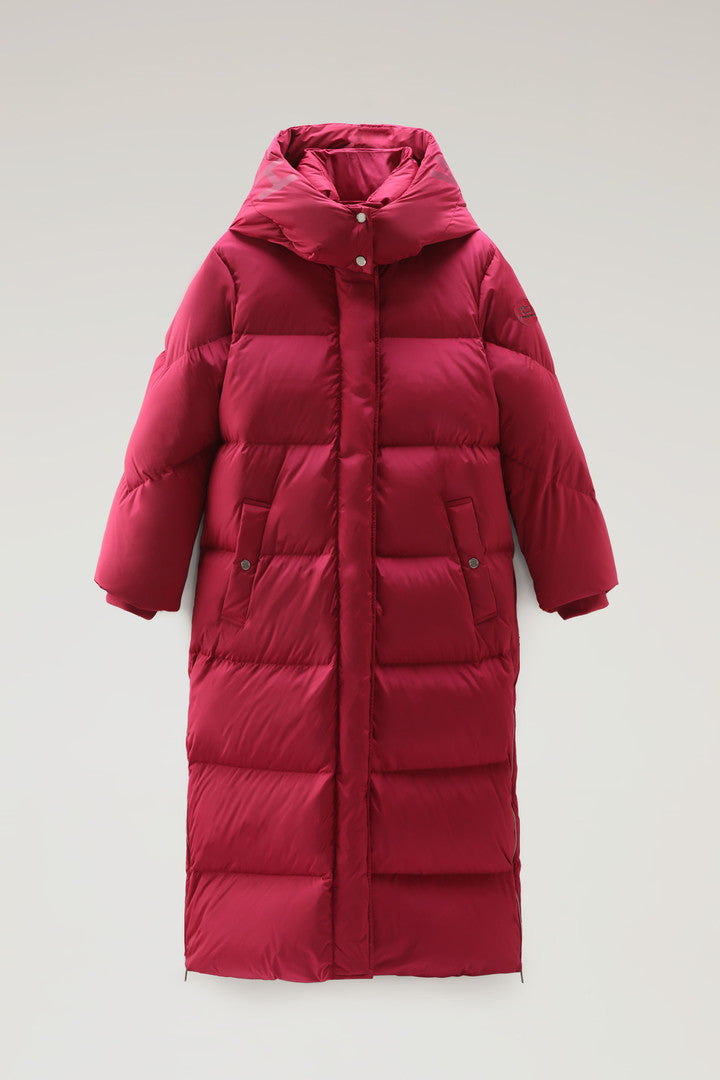 Aurora Long Parka in Stretch Nylon (Black) - Detail View 19