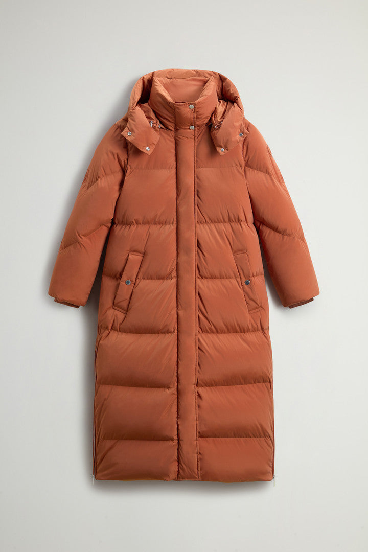 Aurora Long Parka in Stretch Nylon (Black) - Detail View 20