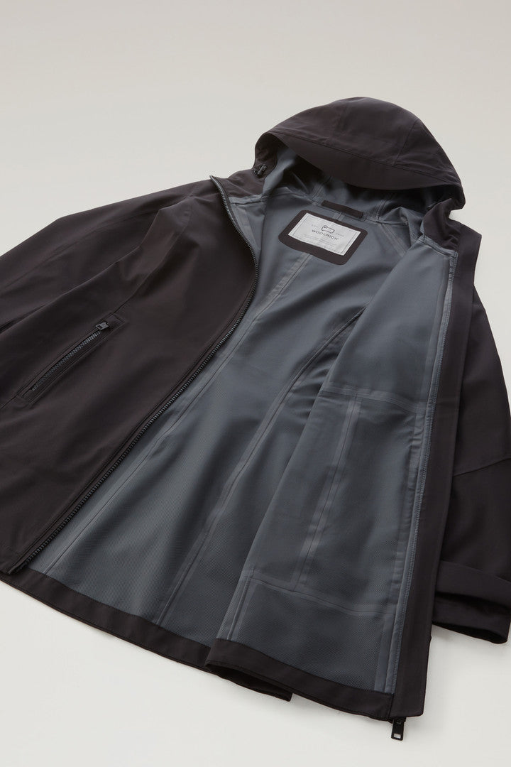 Waterproof Leavitt Lightweight Parka with Hood (Dark Green) - Detail View 6