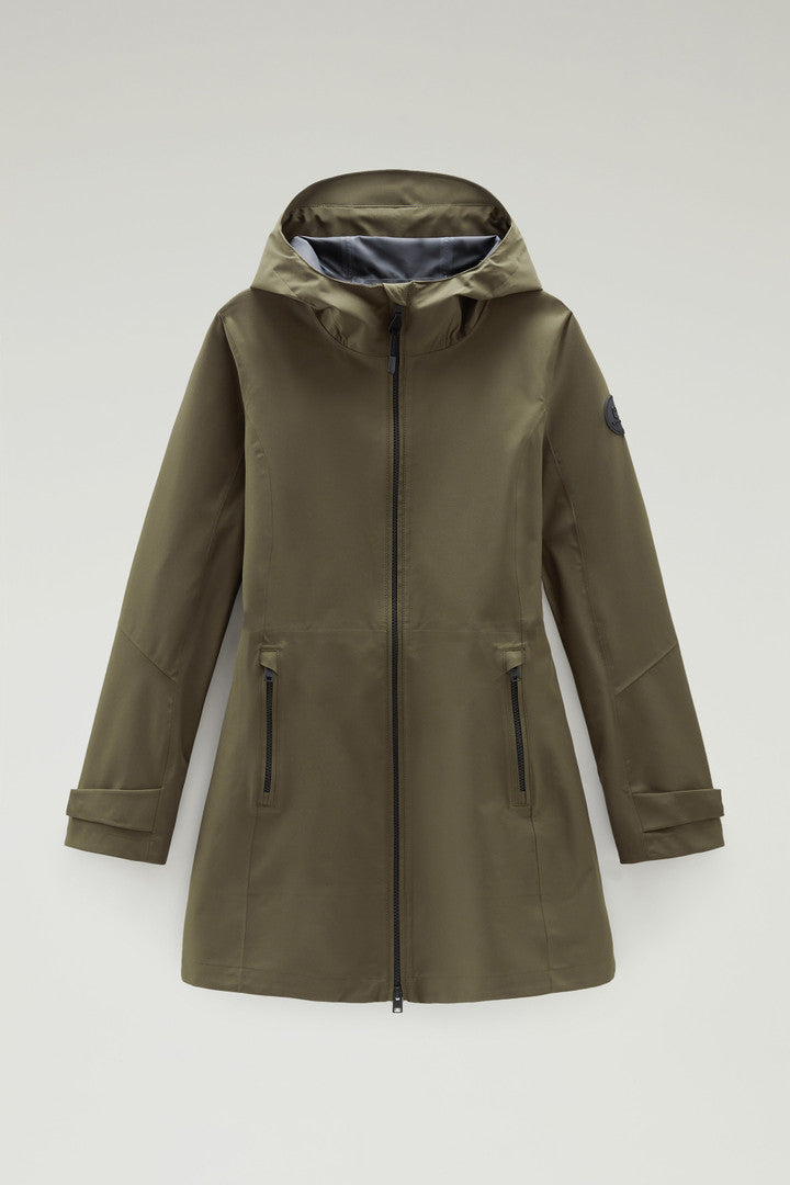 Waterproof Leavitt Lightweight Parka with Hood (Black) - Detail View 8