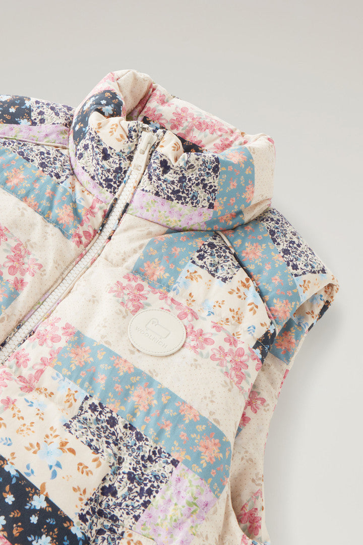 Pennsylvania Quilted Vest with Patchwork Print (Cream Patchwork) - Detail View 2