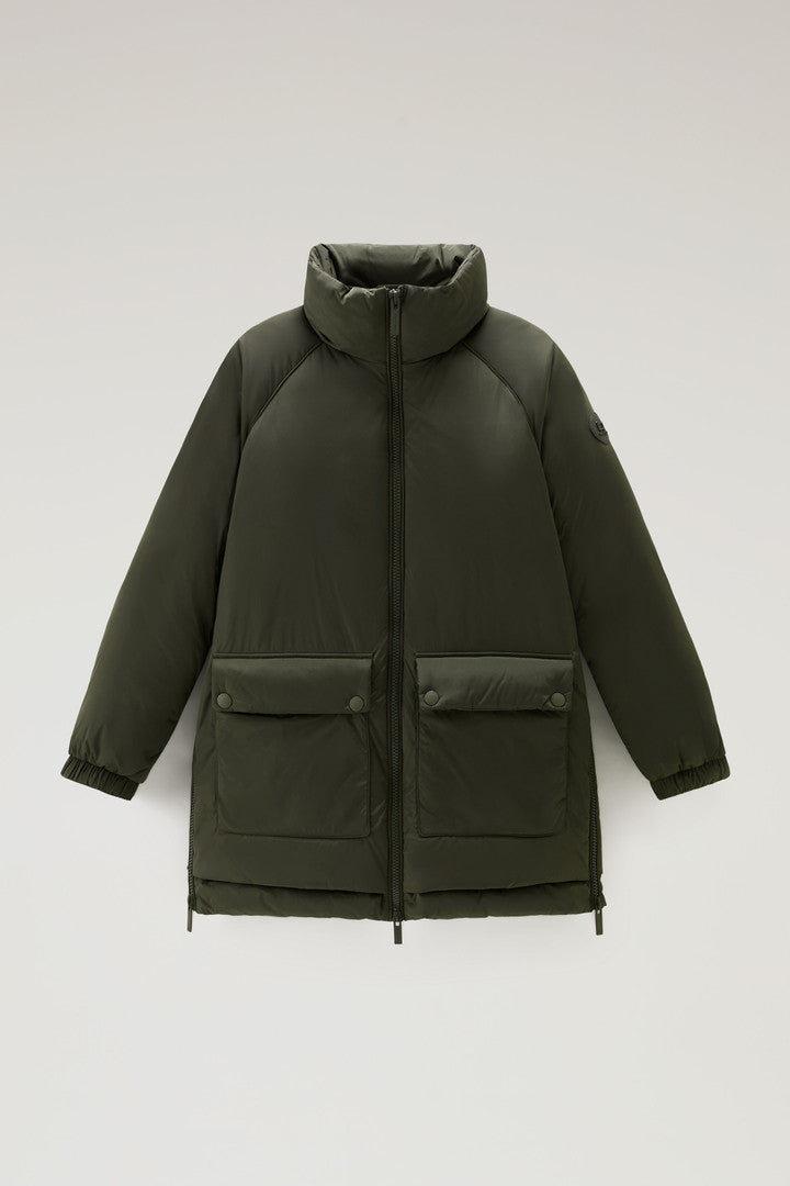 Alsea Down Jacket in Stretch Nylon (Black) - Detail View 7